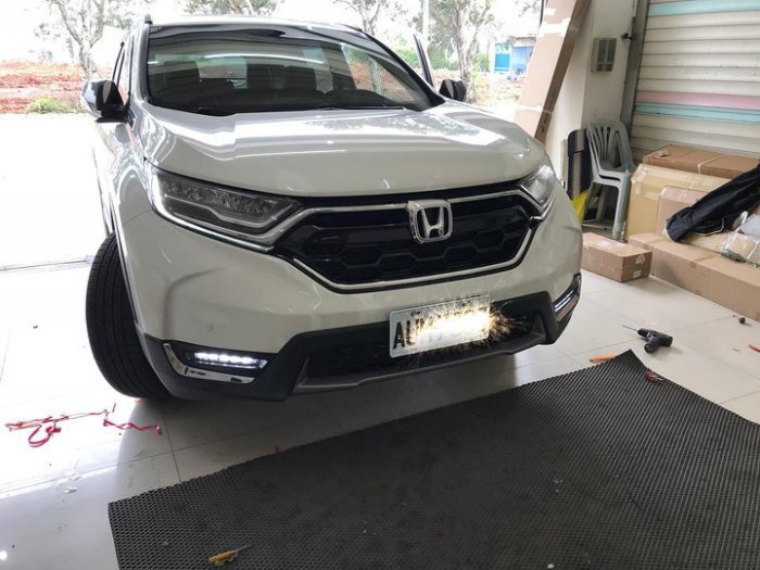 【小鳥的店】本田 2017-2020 CRV5 CRV 5代  亮黑烤漆水箱罩總成 蜂巢網款ー前上中網 水箱護罩