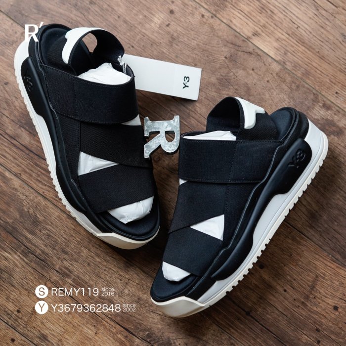 R'代購Y-3 Hokoro Hokori Wedge Sandals adidas Y3 山本耀司黑涼鞋拖鞋