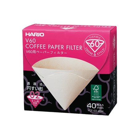 『德記儀器』《HARIO》V60無漂白02濾紙 40ea/bx