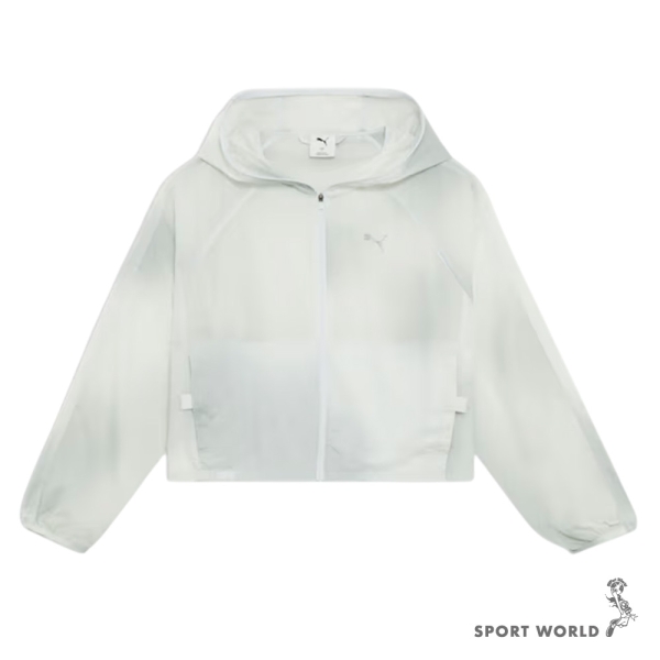 Puma 連帽外套 女裝 涼感 銀藍【運動世界】63733942