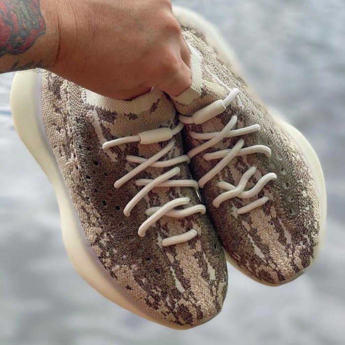 yeezy 380 pyrite on feet