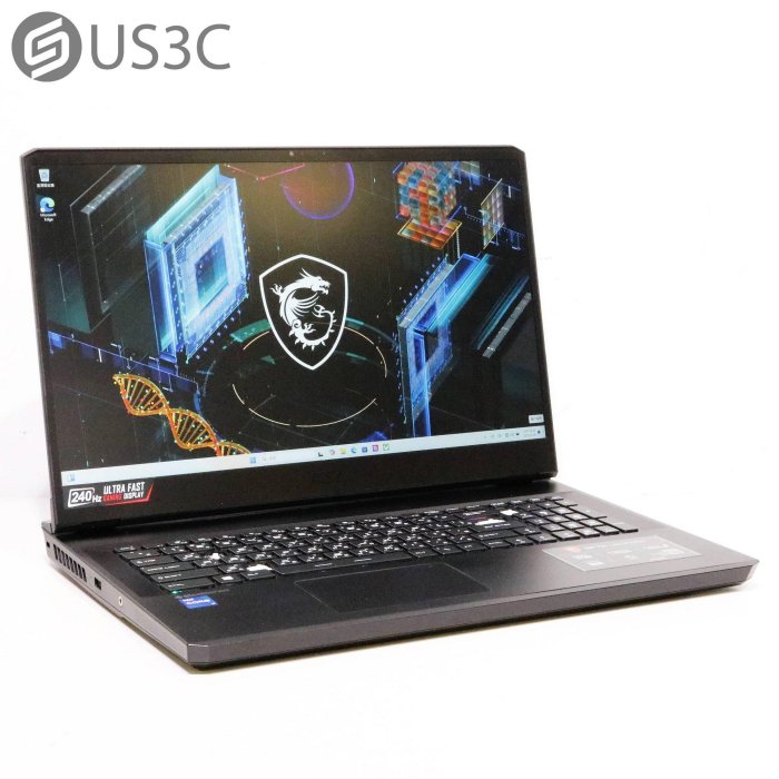 【US3C-青海店】【一元起標】微星 MSI GP76 17吋 FHD i7-11800H 16G 1T SSD RTX3070 二手電競筆電