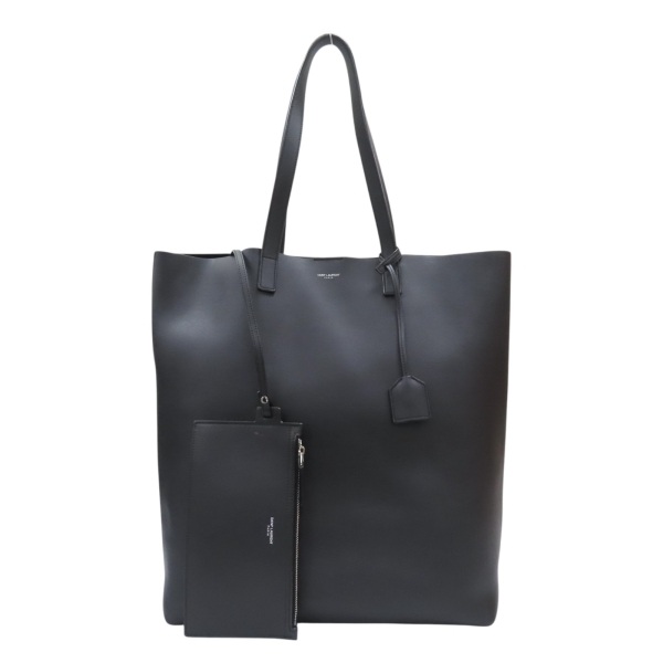 【二手名牌BRAND OFF】SAINT LAURENT YSL 聖羅蘭 黑色 皮革 Bold 托特包 肩揹包 676657
