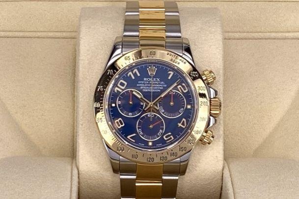 【伯恩鐘錶】Rolex 勞力士 116523 Daytona 藍底紅針少有賽車面 116503 126503參考