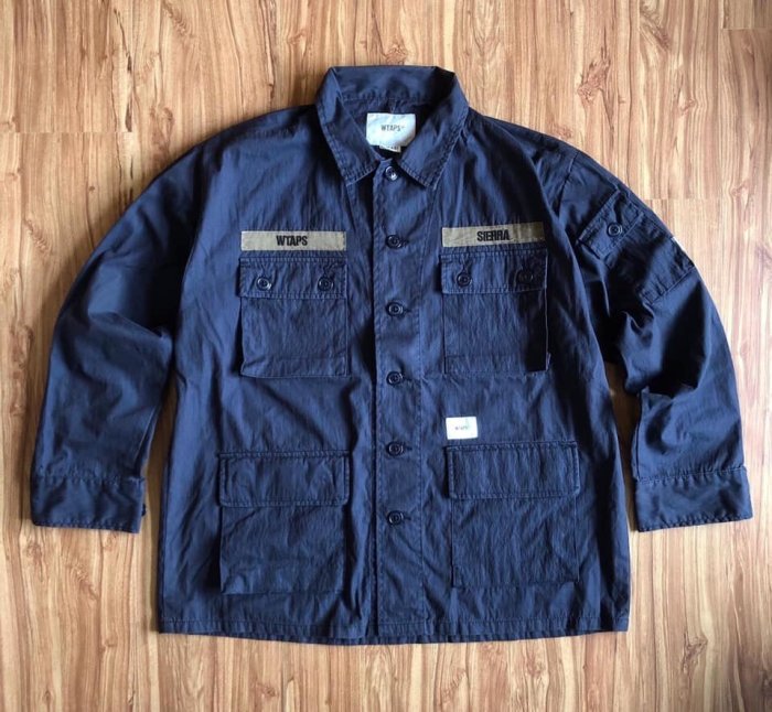 WTAPS 19SS JUNGLE LS 01ミリタリーシャツジャケットMサイズ WTAPS 新品 JUNGLE LS 01 SHIRT NAVY ネイビー 191WVDT-SHM01