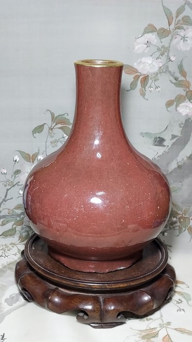 清代乾隆紅釉天球瓶| Yahoo拍賣