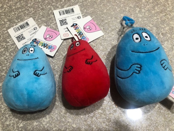 Barbapapa泡泡先生 吊飾 鑰匙圈 絨毛娃娃公仔布偶 有雷標 單隻