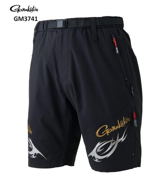 五豐釣具-GAMAKATSU 有伸縮彈性超帥氣釣魚短褲GM-3741特價1550元