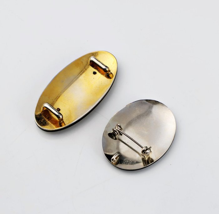 桑園の】稀有~日本大馬士革工藝純手工金銀象嵌銀杏/牡丹胸針吊墜別針