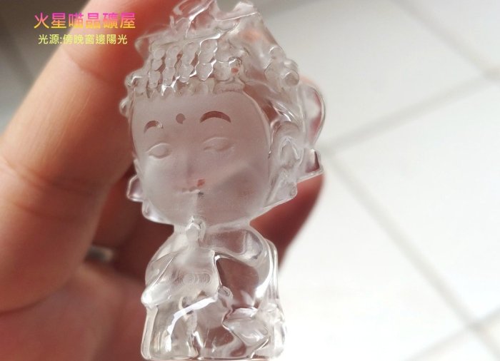 火星喵晶礦屋]神聖透亮光芒!天然水晶雕刻天上聖母媽祖娘娘水晶雕刻品