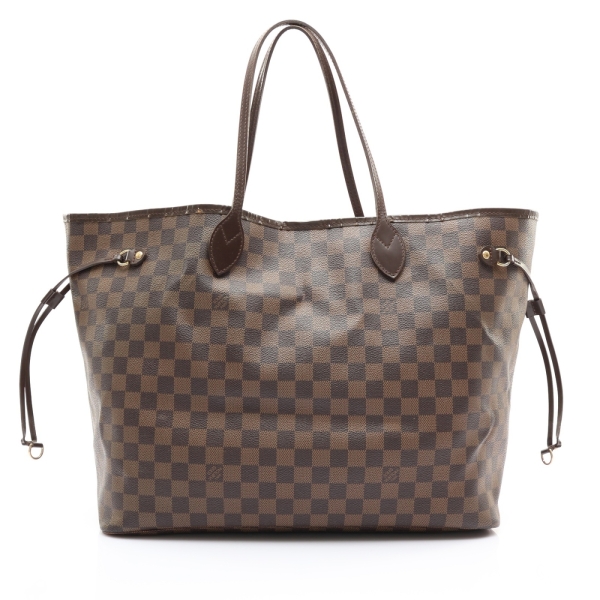LOUIS VUITTON LV 路易威登 Neverfull GM 肩背包 棕色 棋盤格 帆布 N51106 【二手名牌BRAND OFF】