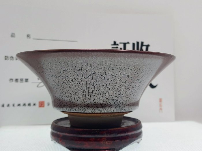 建盞閣}一代巨匠，泥石門江康桂教授國家高級技師，絕版牛血紅鷓鴣-全