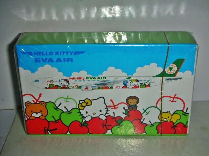 aaL皮.(企業寶寶公仔娃娃)全新未拆封EVA AIR長榮航空Hello Kitty凱蒂貓民航機撲克牌!/黑箱9/-P