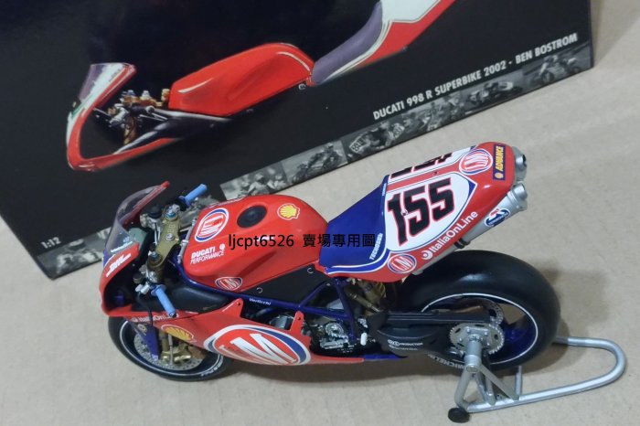 1:12 Minichamps DUCATI 998R SUPERBIKE 2002 BEN BOSTROM L&M版