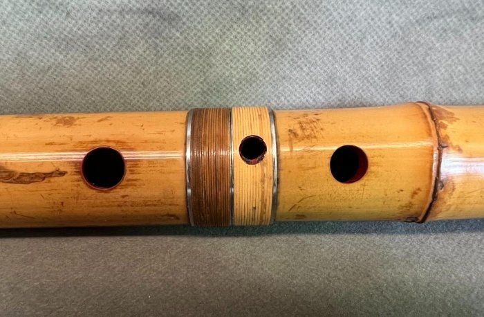日制呂玄銘金卷銀三線尺八64.5cm 內徑光順小孔開cuts | Yahoo拍賣