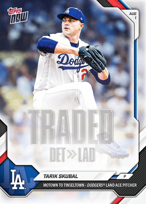 《預購》Tarik Skubal漂亮加盟道奇隊經典時刻紀念卡 2026 Topps Now