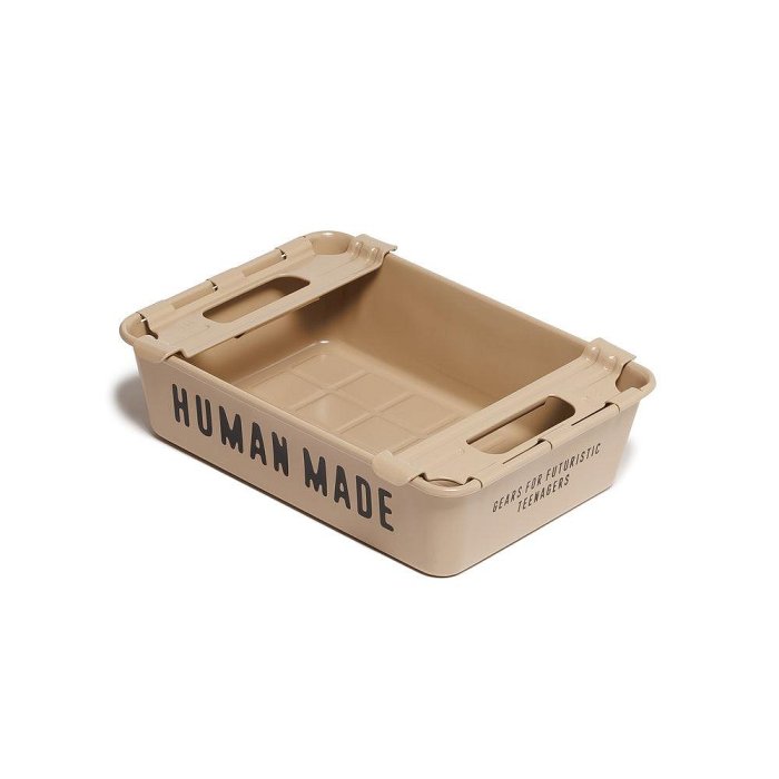 小物入れ HUMAN MADE 24AW STEEL STACKING BOX BEIGE 日貨代購CITY】2024AW HUMAN MADE STEEL STACKING BOX 收納置物籃現貨
