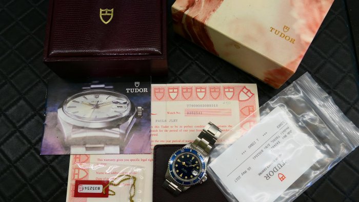 【美好時光】罕見藍色版本膏藥面藍水鬼TUDOR 79090大全配 ROLEX勞力士龍頭底蓋 ( 1680 5513 1665 參考）