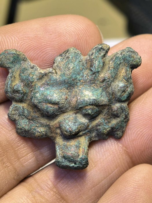 嚴選戰漢時期青銅藝術精品，獸面紋青銅器收藏佳品青銅鑲嵌老件| Yahoo拍賣