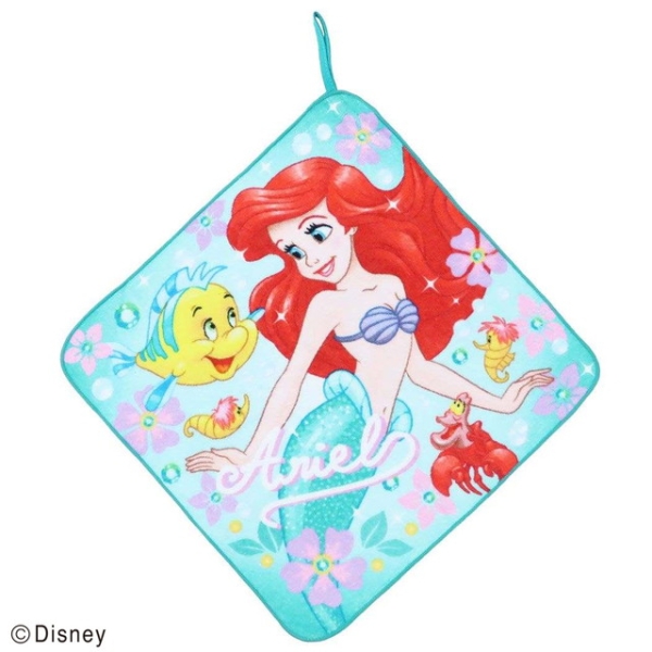 【震撼精品百貨】The Little Mermaid Ariel 小美人魚愛麗兒~日本Disney 美人魚可掛式方巾 毛巾*78537