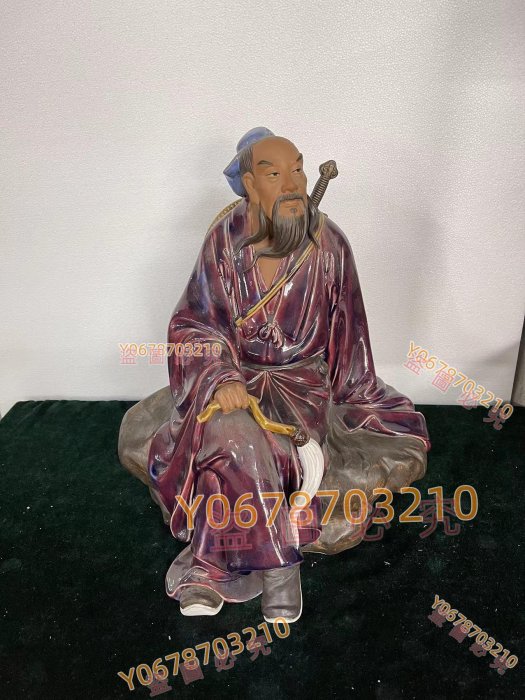 RITAO CHAN　中国唐木彫刻関羽と張飛　武人像置物　M　R2697K RITAO CHAN 中国唐木彫刻関羽と張飛 武人像置物 M R2697K 張飛