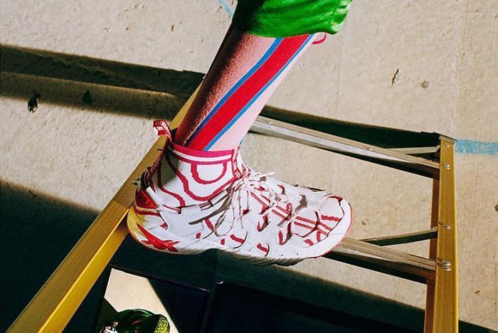 R'代購Vivienne Westwood ASICS GEL Mai Knit MT 白紅squiggle 波紋