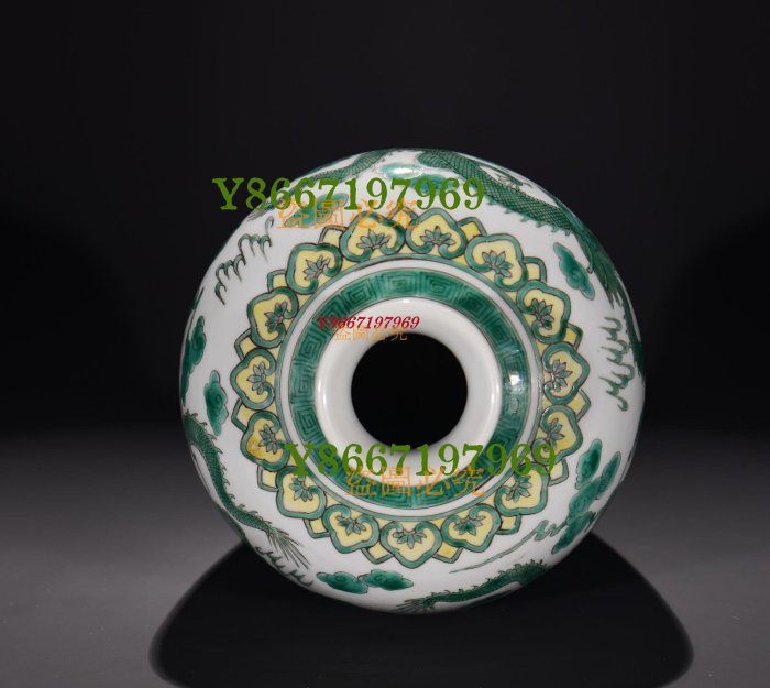 舊藏清光緒粉彩龍紋梅瓶尺寸：32×185207 瓷器粉彩琺瑯【南小瓷