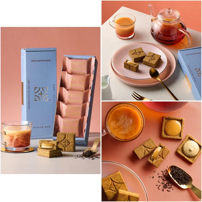 ＊日式雜貨館＊日本代購 press butter sand 開心果櫻桃夾心餅乾 巧克力奶油 伯爵紅茶奶油 草莓巧克力雙味 香橙巧克力雙味 焦糖奶油夾心餅