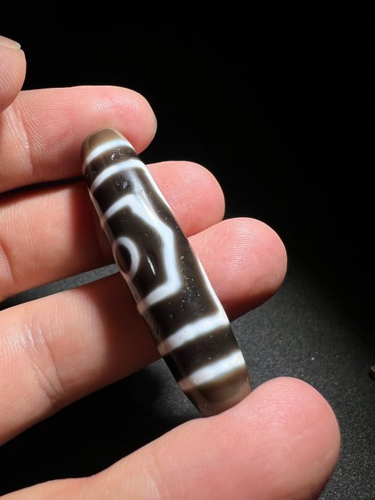 天珠二改天珠寶蓋三眼天珠三眼天珠款尺寸47.8×12 料子不錯，就是帶點