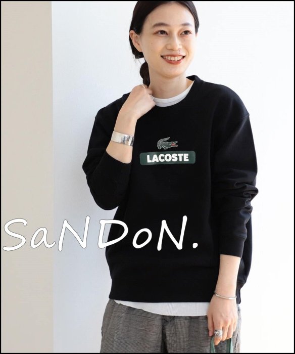 山東:LACOSTE × BEAMS / 別注Big Logo Sweat/限定販售毛圈logo