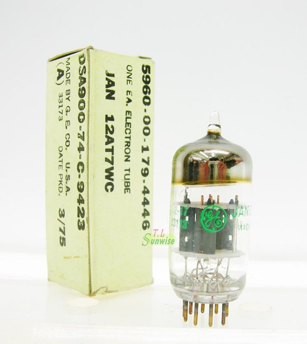 GENERAL ELECTRIC 12AX7 真空管　2本 GE ゼネラルエレクトリック 真空管 JAN 6072A 4本セット（5） ☆ 74CC9
