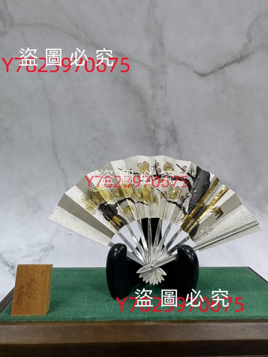 老銅銅器金屬美品日本光則作銀扇！極少有光則純銀銀扇！日本純銀扇子