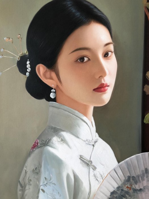 嚴選冷軍創作大師原作，100x70cm超大型純手繪油畫藝術品，推薦收藏冷軍