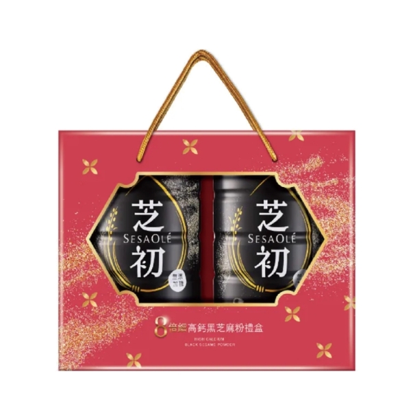 SesaONE 芝初 8倍細高鈣黑芝麻粉禮盒 (380g/2罐/盒)【杏一】