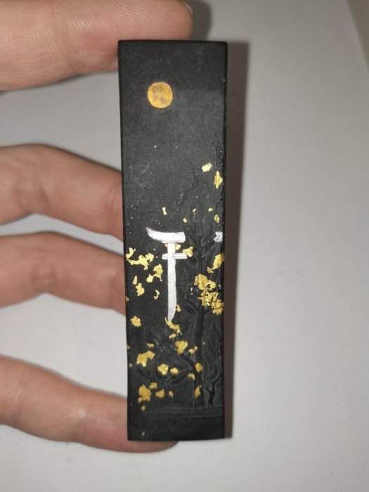 嚴選古梅園四五十年代四錠未使用老墨，日式神門墨條推薦收藏401 古梅四