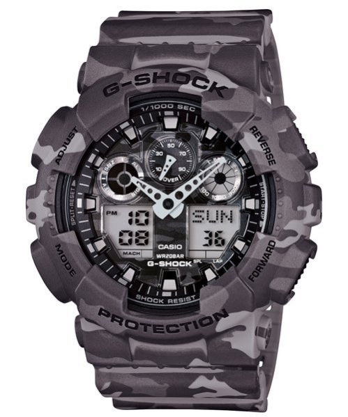 附臺灣卡西歐保卡才是公司貨【時間光廊】CASIO 卡西歐 G-SHOCK 迷彩 GA-100CM-8ADR