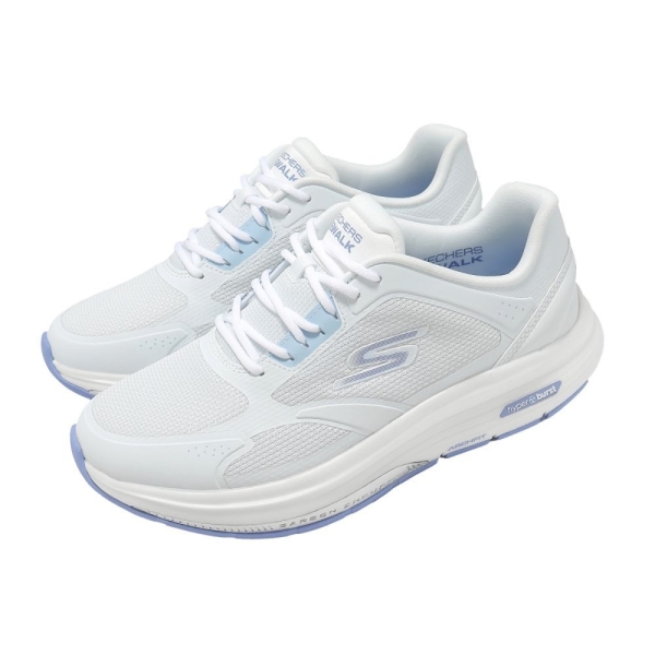 Skechers Go Walk Workout Walker 寬楦 女鞋 藍 白 碳板 125137WWLB