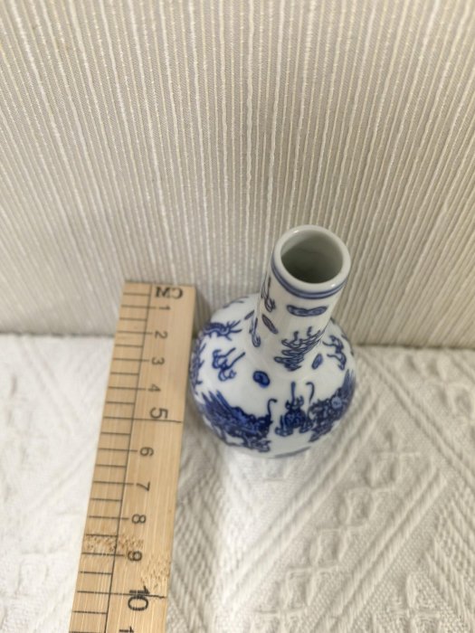 嚴選日本回流景德鎮釉下青花雙龍戲珠小壺與花瓶，全新品質如新，值得