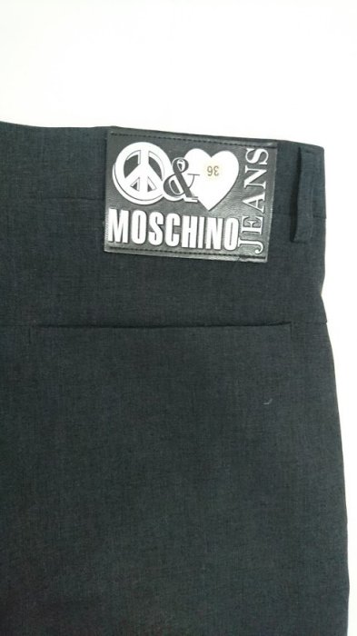 **六六挖寶趣**MOSCHINO JEANS鐵黑色長褲(36)