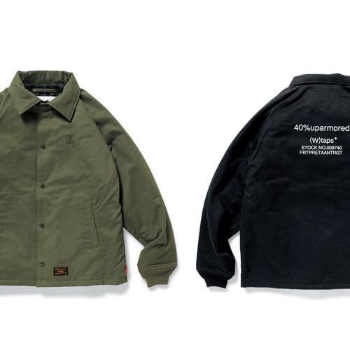16aw Wtaps WindBreaker 01 Jacket Cotton Chino 秋冬最新教練外套黑色