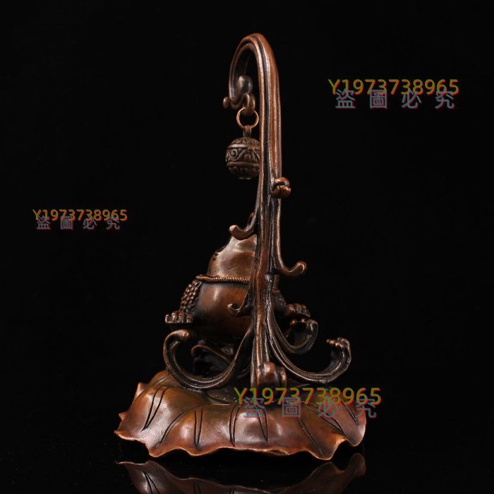 復古純銅全銅高浮雕鏨刻金蟾熏香爐工藝精湛器型款式精美重720克