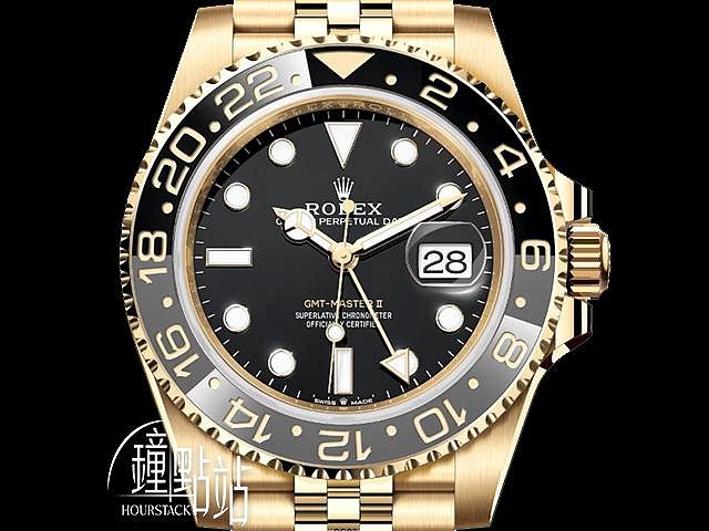 【鐘點站名錶】2023年 新式保卡 Rolex  勞力士 126718 GRNR 格林威治 18K黃金 全金 皮蛋 GMT 灰黑雙色 40mm CGL5817