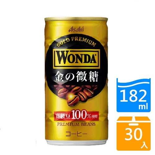 ASAHI朝日 WONDA金的微糖182ML x30入【愛買】