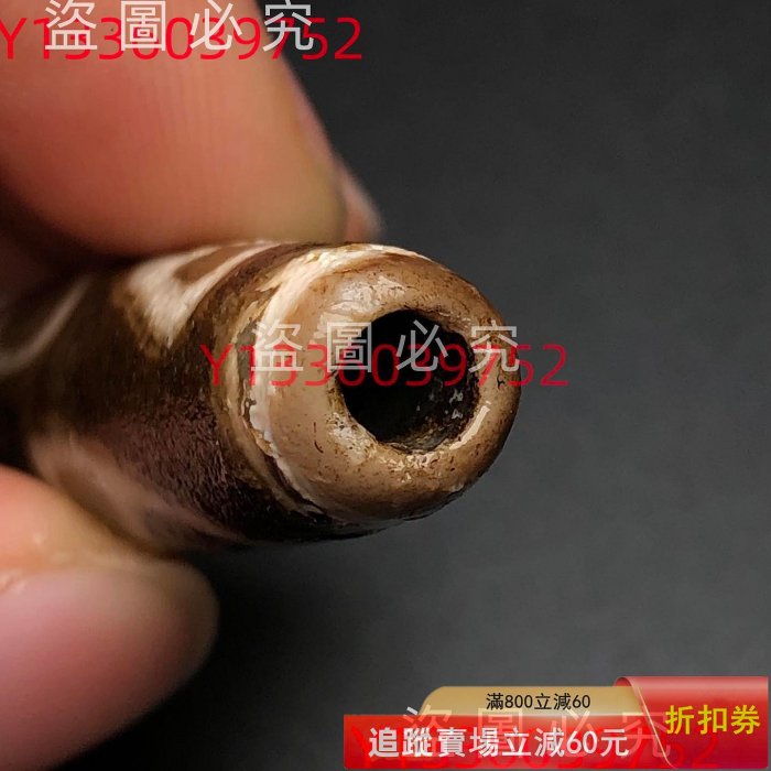 800藏區珍藏料佛眼天珠尺寸：55*12毫重量：11.2克佛眼天珠眼古玩收藏天