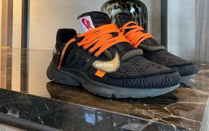 Off White x Nike Air Presto 純黑百搭魚骨鞋慢跑鞋AA3830-002 Yahoo拍賣