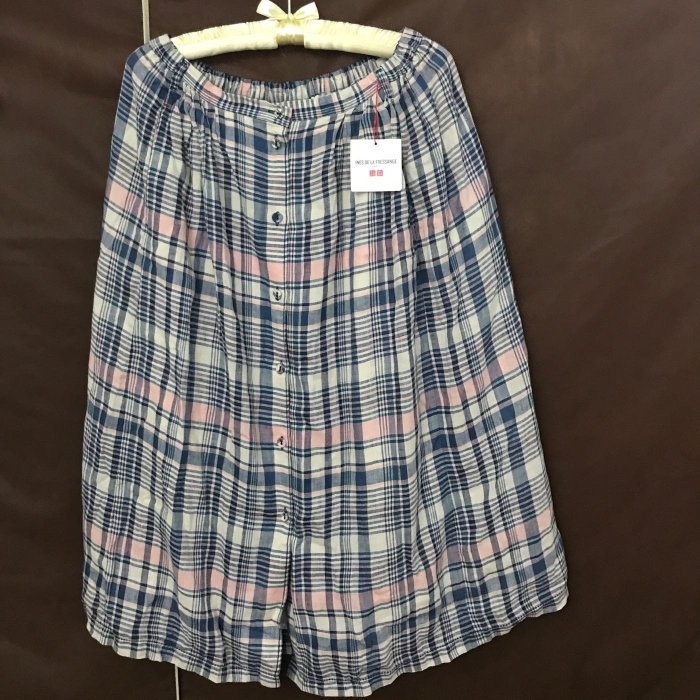 UNIQLO/INES DE LA FRESSANGE 亞麻輕便裙/尺寸：L/原價$1990/特價$890