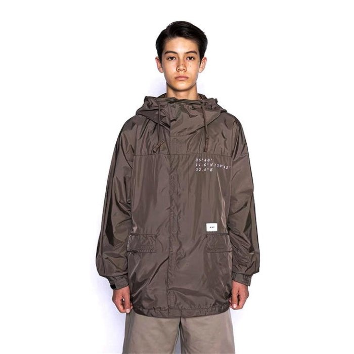 専用WTAPS Pillar Jacket 21AW 日本WTAPS潮牌21AW新款PILLAR JACKET NYLON TAFFETA輕薄連帽風衣外套