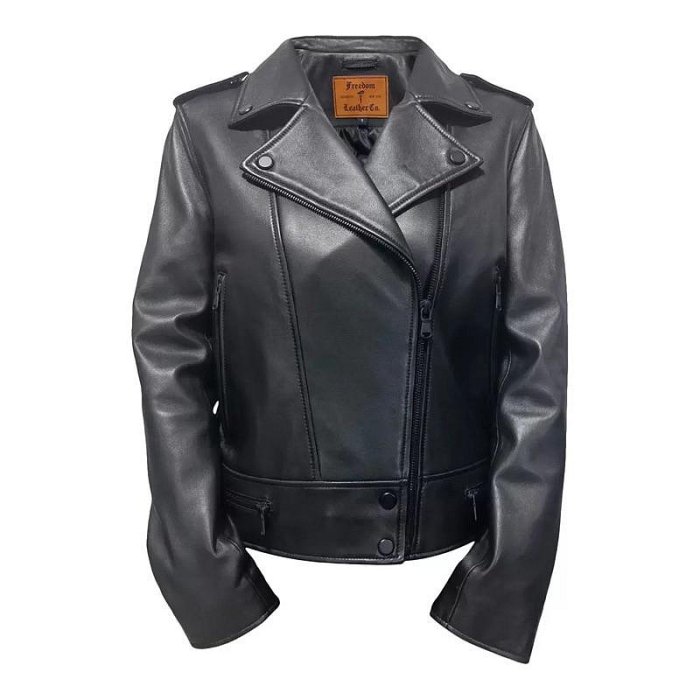 【皮夾克】【颯酷風】Freedom Design 女純羊皮騎士外套  皮衣 #136576