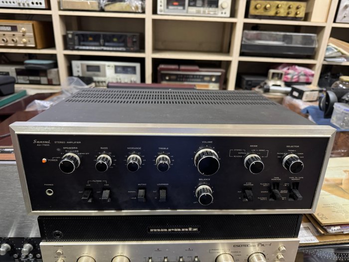 日本 山水SANSUI AU-7500黑金剛綜合擴大機 品項很漂亮 功能正常