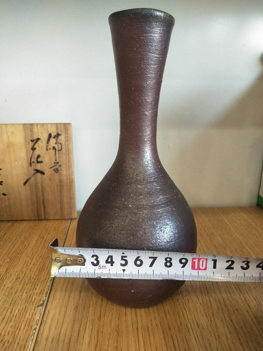 日本回流瓷器六大古窯備前燒泰山窯花入花瓶名家陶蕓作器型21473